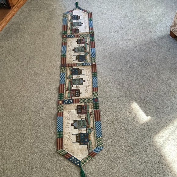 Bless Our Home Tapestry Table Runner NWT - Picture 3 of 4